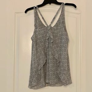 Cabi Black and White Spaghetti Strap Top - Size Small